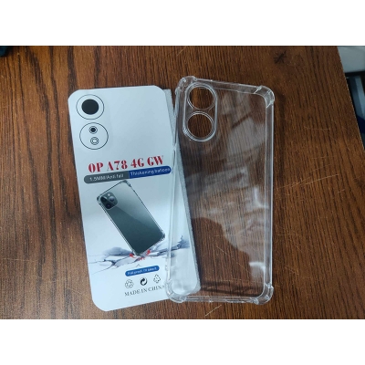 Picture of Oppo A78 4G Premium Silicone Case Crystal Clear Soft TPU Ultra-Thin Transparent Flexible Protective Mobile Phone Back Cover