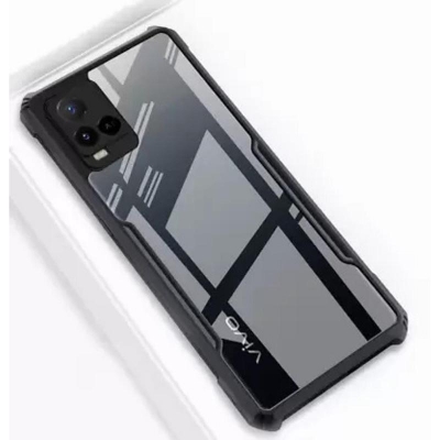 Picture of for Vivo Y21, Vivo Y21 2021, Vivo Y33s (Black, Transparent, Camera Bump Protector)