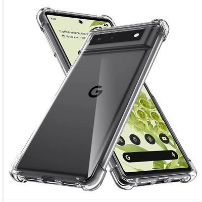 Picture of For Google Pixel 6 TPU Back Cover Shockproof Silicone Bumper - Transparent