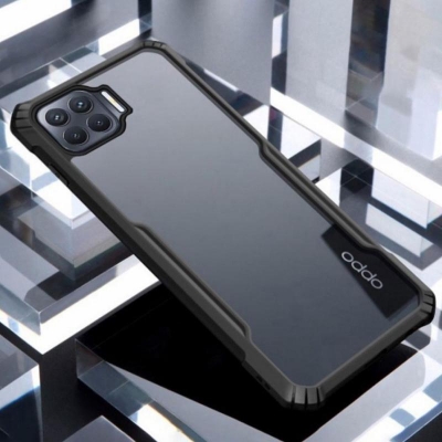 Picture of For OPPO F17 / OPPO A73 Shockproof TPU Bumper Clear Acrylic Mobile Phone Case For Oppo F17 Back Cover