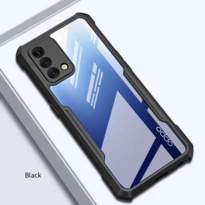 Picture of For Oppo F19 / Oppo A74 / Oppo A95 Edge-Reinforced Shockproof Cushion Back Clear Hybrid Transparent Hard Cover Casing