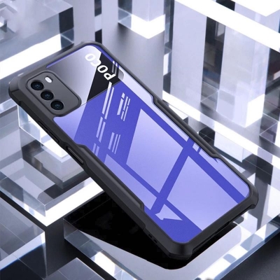 Picture of Poco M3 Cushion Back Clear Transparent Hard Cover Casing