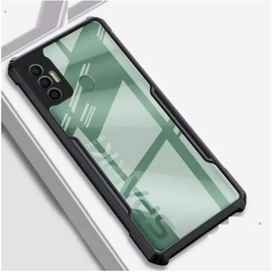 Picture of Tecno Spark 7 Shockproof Bumper Transparent Phone Back Cover Case -