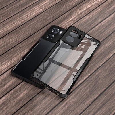 Picture of For OnePlus Nord N20 SE (1+ Nord N20 SE) Mobile Cover Edge-Reinforced Shockproof Cushion Back Clear Hybrid Transparent Hard Cover Casing