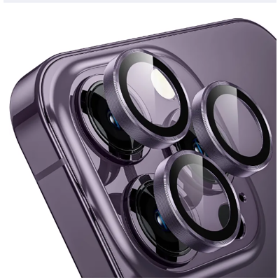 Picture of For Apple iPhone 14 Pro/iPhone 14 Pro Max Camera Lens Protector HD Tempered Metal Glass Camera Screen Protector Cover Film Accessories,Deep Purple ,Space Black,Gold ,Silver