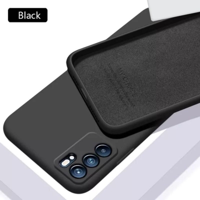 Picture of For Oppo Reno 6 Pro 5G Liquid Silicone Soft Gel Rubber Shockproof Cover For Oppo Reno 6 Phone Case - Camera