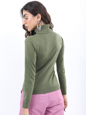 Picture of Pantoneclo Premium Quality Women's Multicolor High Neck Sweater