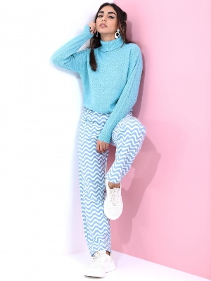 Picture of Pantoneclo Premium Women's / Girl's High Neck Cable Design Pullover / Sweater / Cardigan