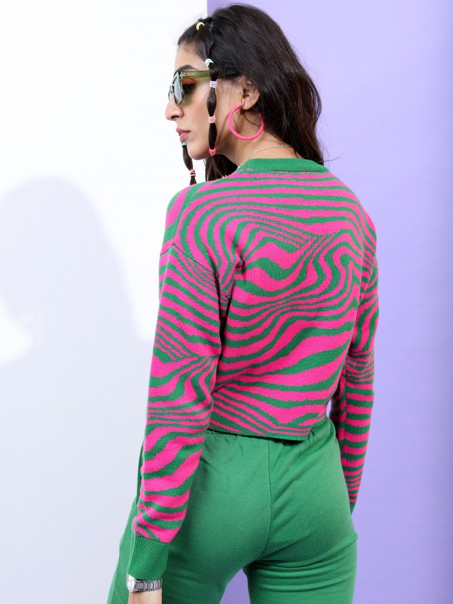 Picture of Pantoneclo Premium Women's / Girl's Round Neck Print Jacquard Sweater / Cardigan / Pullover