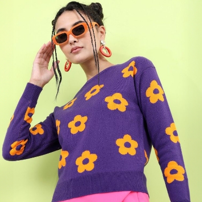 Picture of Pantoneclo Premium Women's / Girl's Flower Design Sweater / Cardigan / Pullover