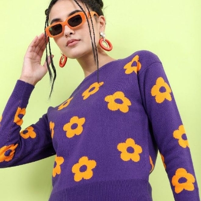 Picture of Pantoneclo Premium Women's / Girl's Flower Design Sweater / Cardigan / Pullover