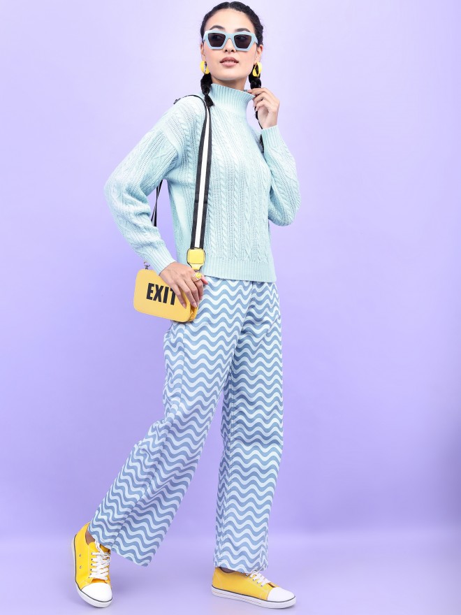 Picture of Pantoneclo Premium Women's Cable Design High Neck Sweater / Cardigan / Pullover