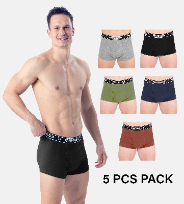 Picture of Pantoneclo Premium Men's Multicolor Boxer Shorts Underwear (5 Pieces Combo) - Antimicrobial, Anti-static and Breathable