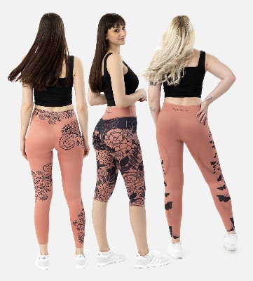 Picture of Leafletic Premium Stretch High Waisted Soft Skin Polyester Floral Printed Legging - 3 Piece Combo