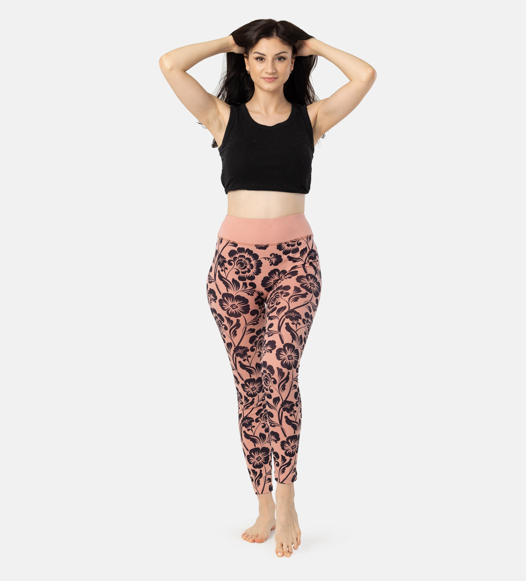 Picture of Leafletic Premium Stretch High Waisted Soft Skin Polyester Floral Printed Legging