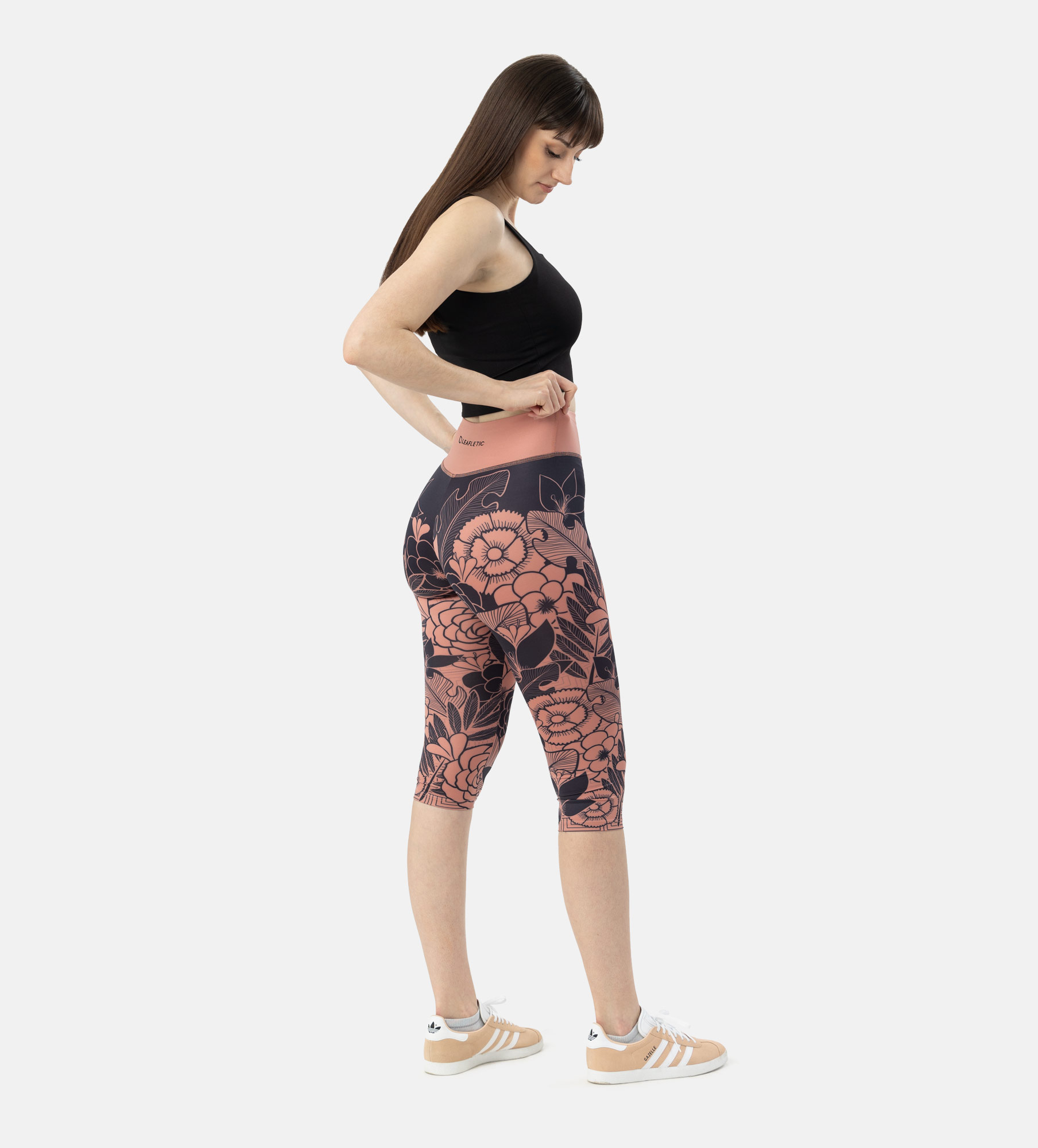 Picture of Leafletic Premium Stretch Short Length Soft Skin Polyester Printed Legging