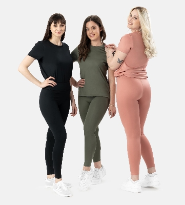 Picture of Leafletic Premium Stretch Soft Skin Nylon Legging - 3 Piece Combo