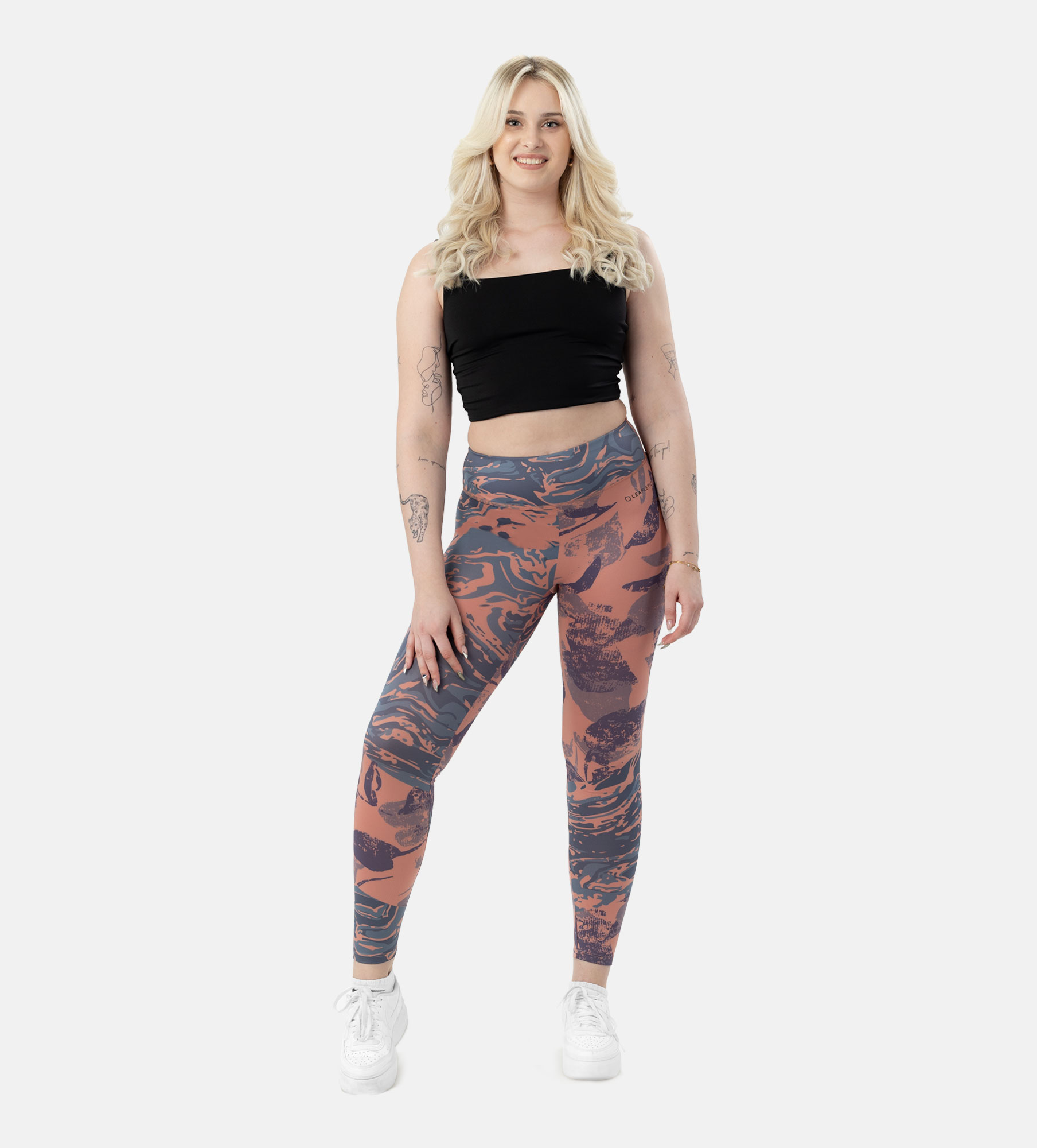 Picture of Leafletic Premium Stretch High Waisted Soft Skin Nylon Printed Legging