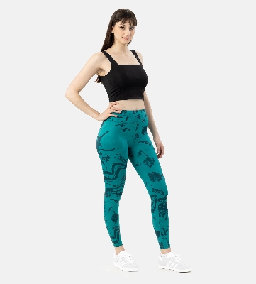 Picture of Leafletic Premium Stretch High Waisted Soft Skin Nylon Printed Legging