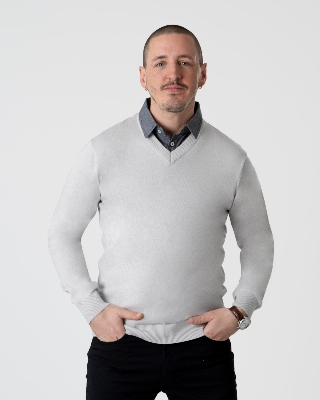 Picture of Pantoneclo Men's Mock Shirt Sweater - Premium Winter Cloth