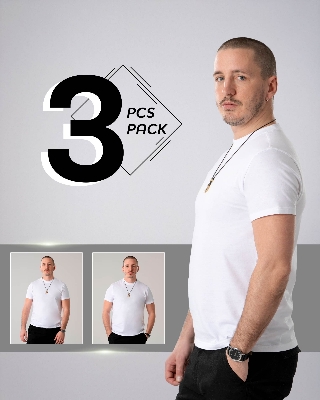 Picture of Pantoneclo Premium Men's Soft & Comfortable Cotton T-Shirt - 3 Pack Combo