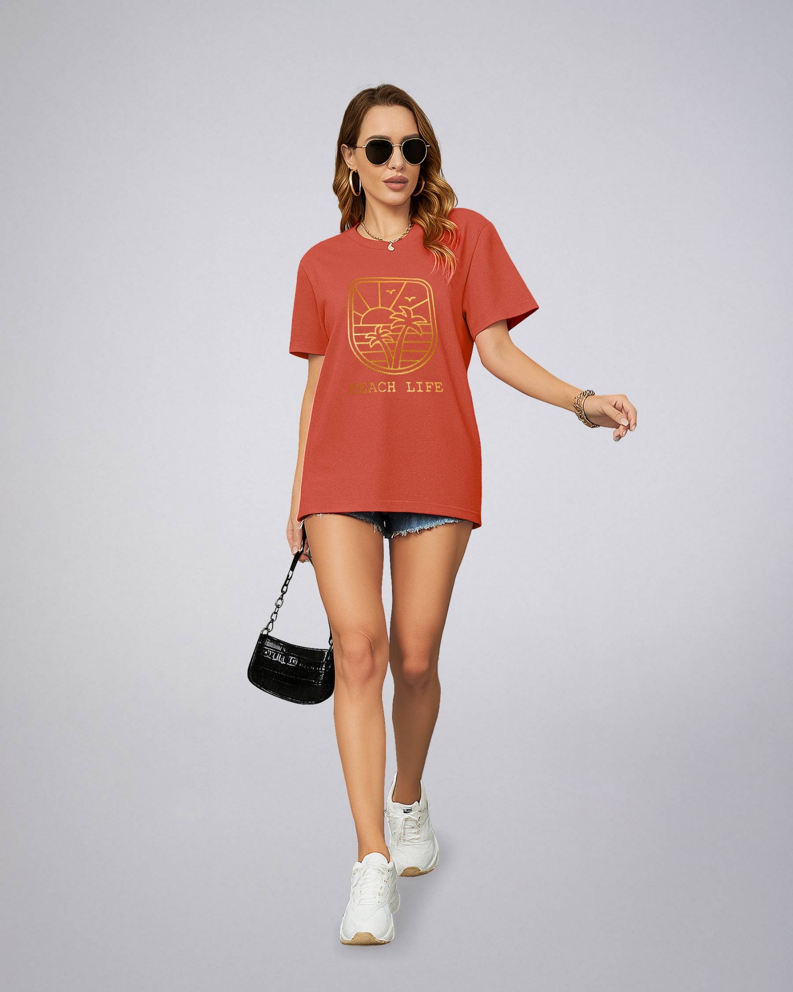 Picture of Leafletic Ladies Summer Vibe Soft Cotton Printed T-Shirt