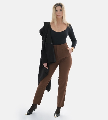 Picture of Leafletic Ladies High Waist Trouser - Smart Casual Wear