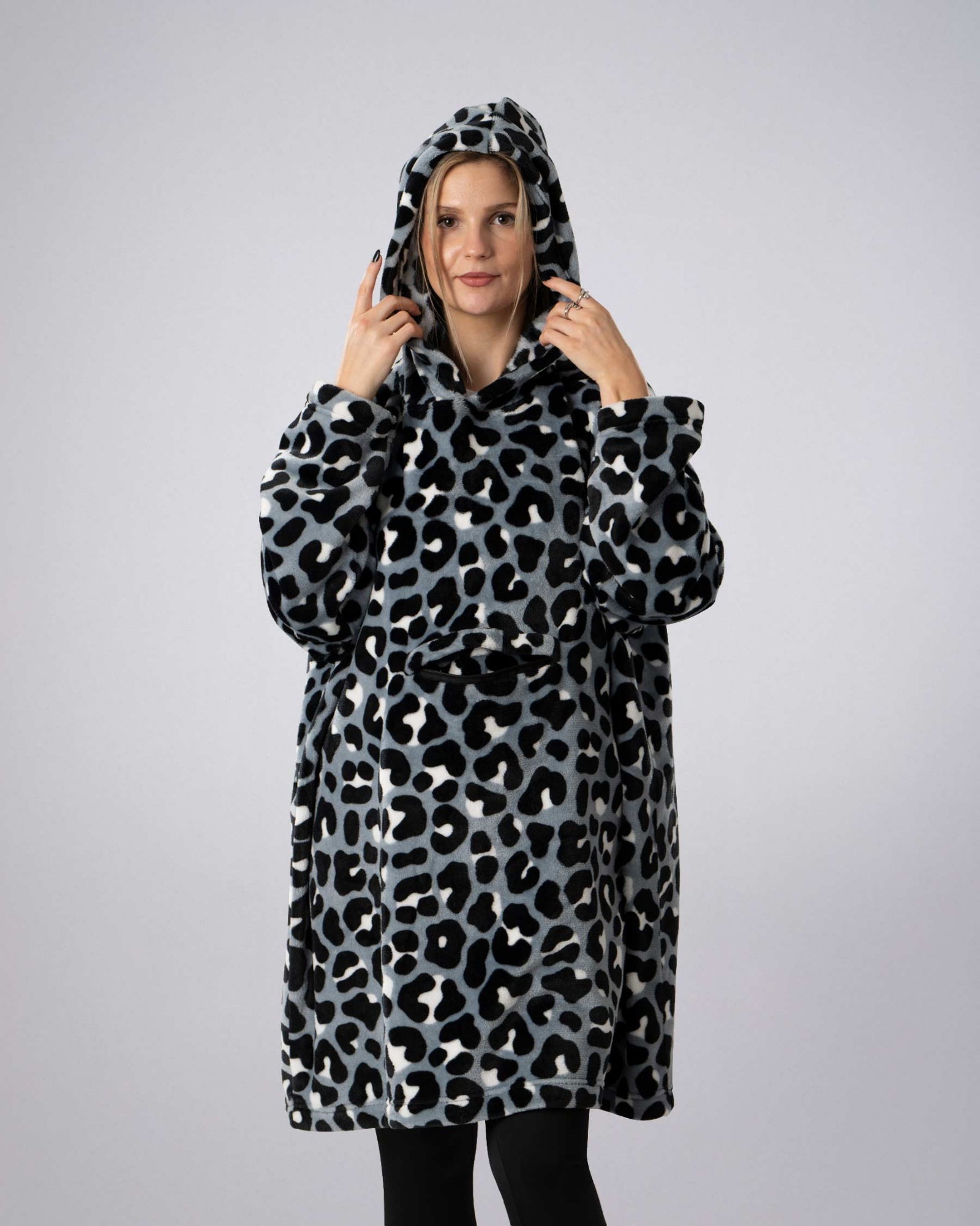 Picture of Women's Oversized Coral Fleece Hoodie – Ultra Soft Cozy Winter Loungewear