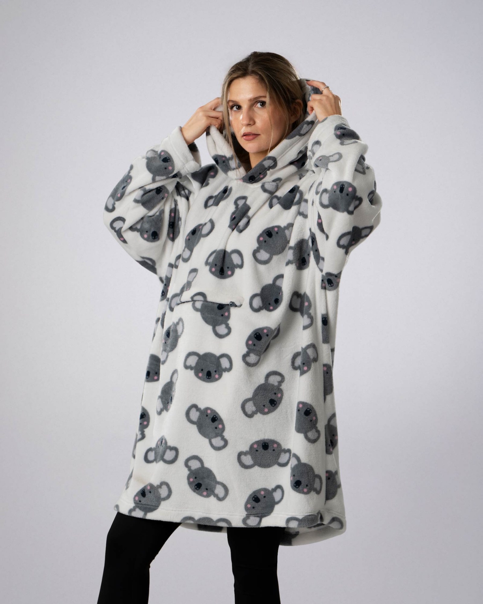 Picture of Women's Oversized Coral Fleece Hoodie – Ultra Soft Cozy Winter Loungewear