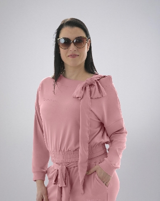 Picture of Leafletic Women’s Cropped Top – Trendy Ribbon Shoulder Design | Elegant Casual Fashion Outfit