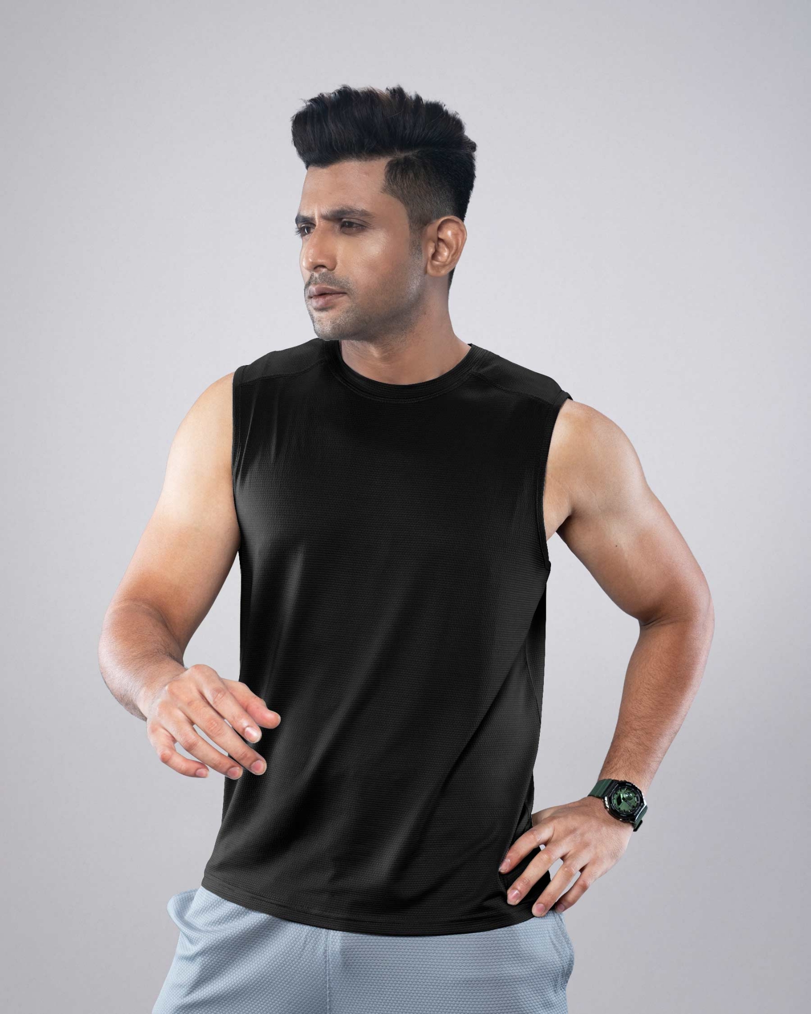 Picture of Pantoneclo Men’s Gym Vest | Sleeveless Sports T-Shirt | Breathable Fitness Tank Top | Stretchable Moisture-Wicking Activewear