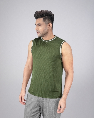 Picture of Pantoneclo Men’s Activewear Vest | Sleeveless Sports T-Shirt | Breathable Fitness Tank Top | Stretchable Moisture-Wicking Workout Vest