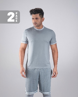 Picture of Pantoneclo Men’s Fitness Combo | Breathable T-Shirt and Shorts for Gym Training Set | Workout and Activewear Set | Lightweight Gym T-Shirt & Shorts Sportswear Combo