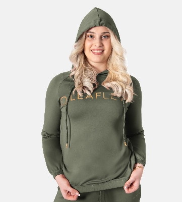 Picture of Leafletic Ladies Comfort Cropped Hoodie | Adjustable Pullover Hoodie for Women | Soft & Stretchable Activewear Sweatshirt | Stylish Hoodie for Girls