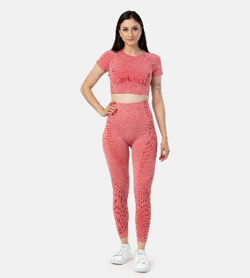 Picture of Leafletic Women’s Seamless Activewear Set | Ultra Comfort Gym Wear for Women | Workout Outfit & Leggings with Top | Two-Piece Sportswear | Yoga & Training Outfit