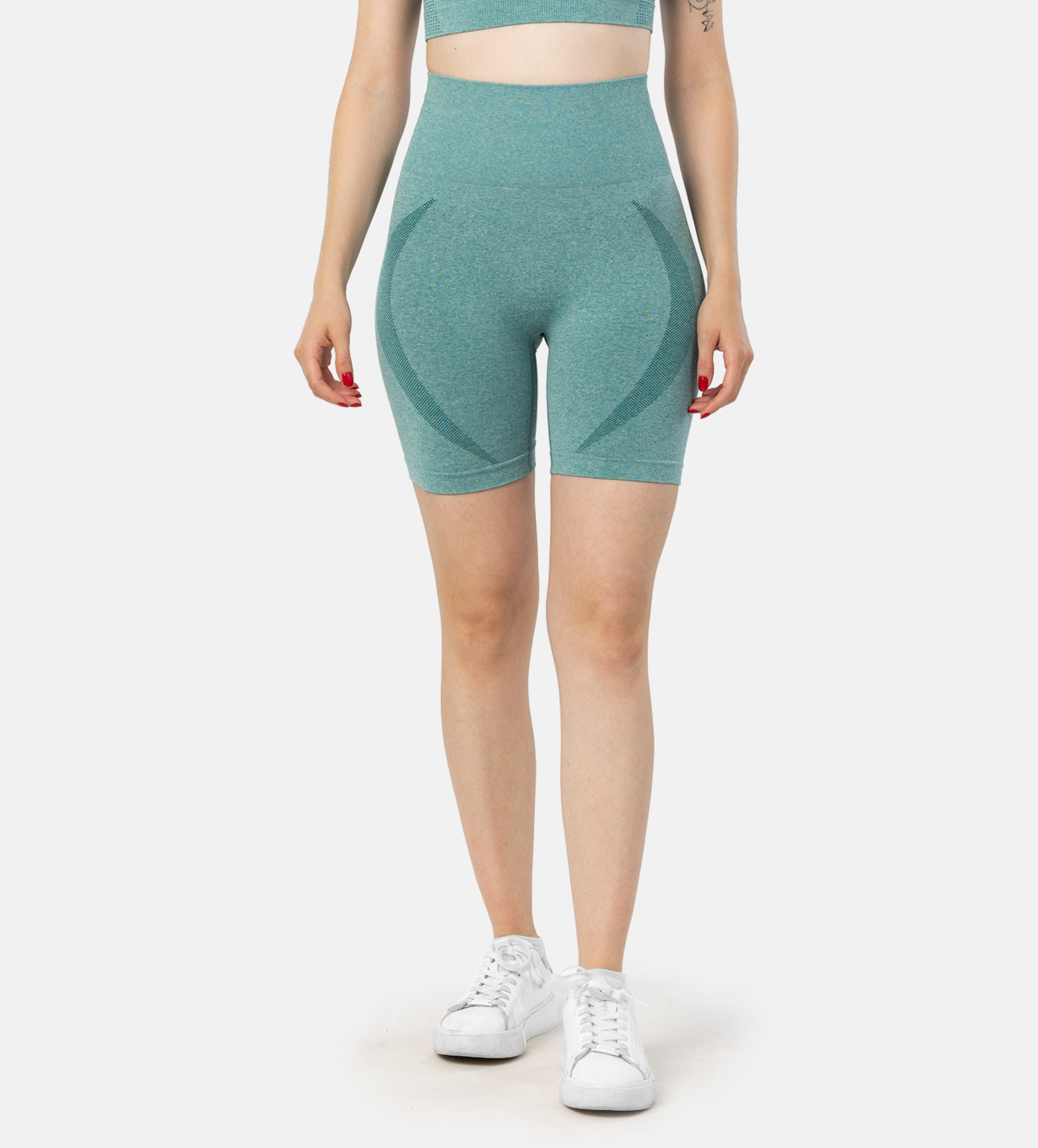 Picture of Leafletic Women’s Seamless High-Waist Activewear Shorts | Ultra Comfort Gym Wear, Yoga & Fitness Pants | Workout Outfit for Running & Training