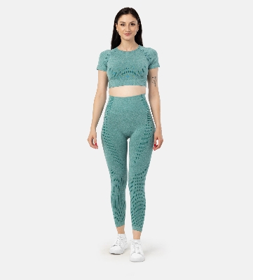 Picture of Leafletic Women’s Seamless Activewear Set | Ultra Comfort Gym Wear for Women | Workout Outfit & Leggings with Top | Two-Piece Sportswear | Yoga & Training Outfit