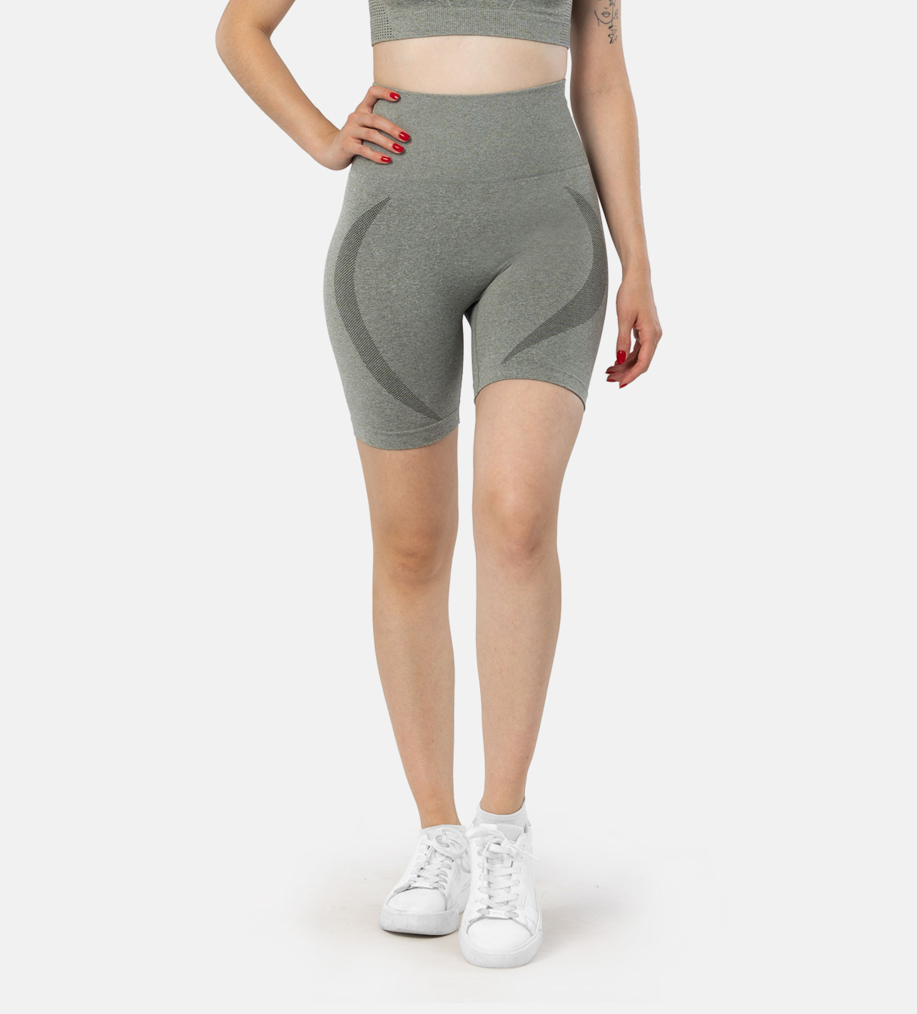 Picture of Leafletic Women’s Seamless High-Waist Activewear Shorts | Ultra Comfort Gym Wear, Yoga & Fitness Pants | Workout Outfit for Running & Training