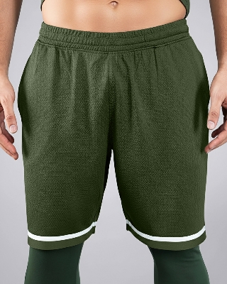 Picture of Pantoneclo Men's Gym Shorts | Lightweight & Breathable Athletic Shorts | Activewear & Workout Training Shorts with Pockets | Sportswear Shorts with Drawstring for Fitness