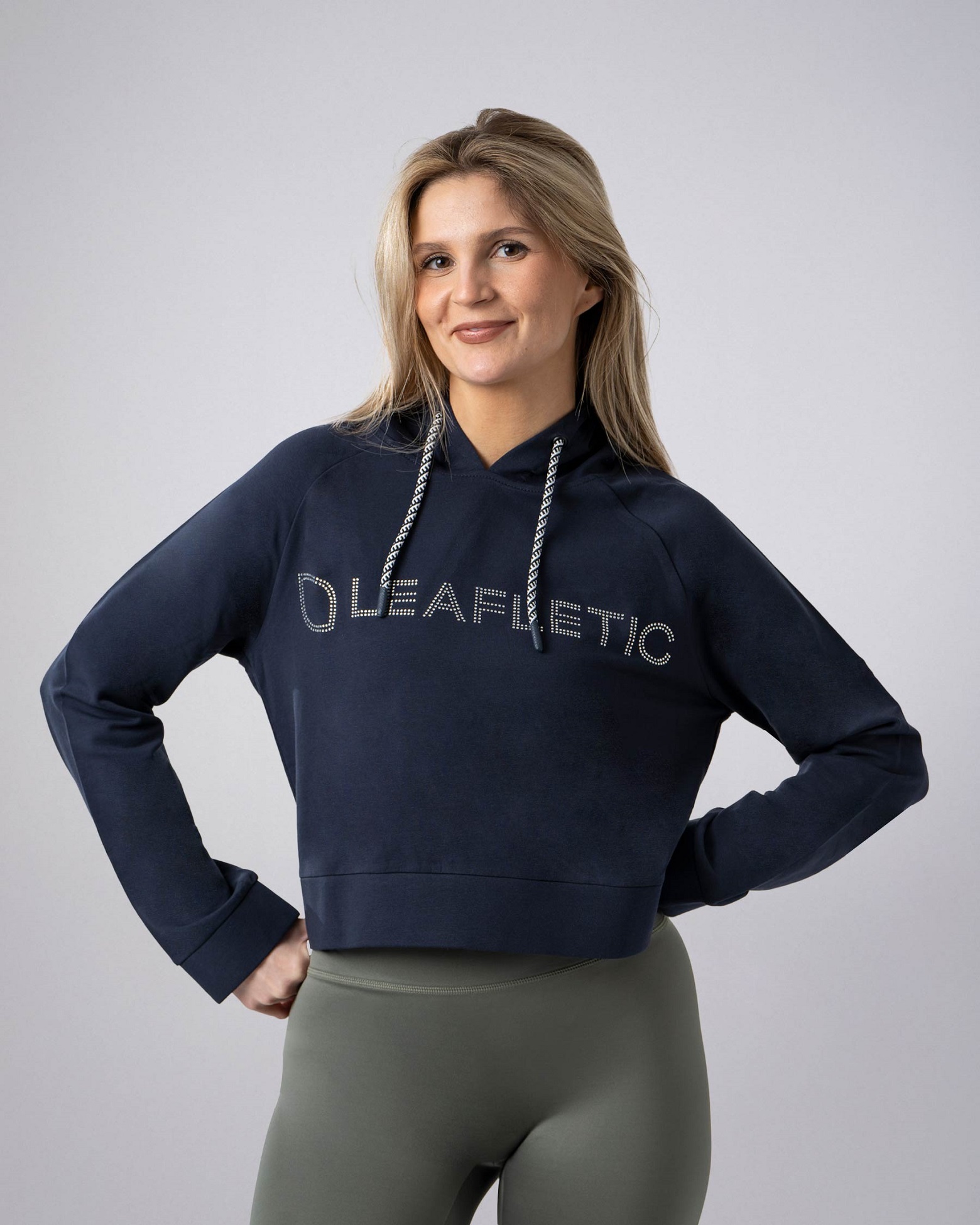 Picture of Leafletic Ladies Comfort Cropped Hoodie | Adjustable Pullover Hoodie for Women | Soft & Stretchable Activewear Sweatshirt | Stylish Hoodie for Girls