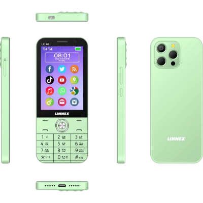 Picture of Linnex LX 4G Plus Dual SIM Feature Phone with 3GB RAM 32GB ROM, Video call, 5MP Rear Camera, WhatsApp, Youtube, Instagram, 3300 mAh Big Battery, Giant Torch, Multicolor (Best Price)