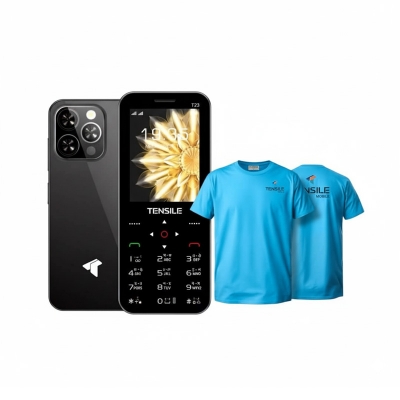 Picture of Free T shirt and phone cover with 2500 Mah Type c Fixed battary Tensile mobile