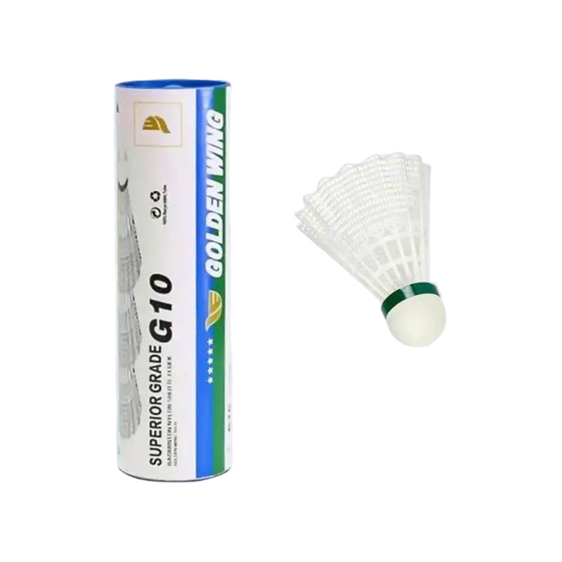 Picture of Golden Wing G10 Superior Grade Nylon Badminton Shuttlecock - Durable Plastic Birdie for Training & Practice | 1 Tube