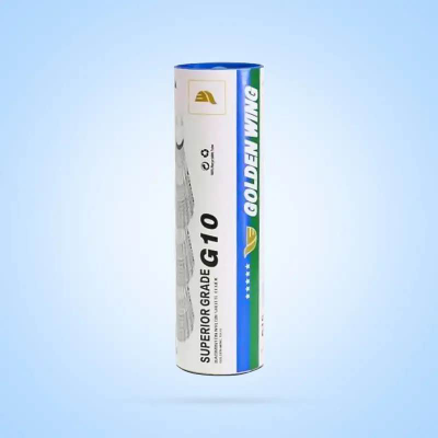 Picture of Golden Wing G10 Superior Grade Nylon Badminton Shuttlecock - Durable Plastic Birdie for Training & Practice | 1 Tube