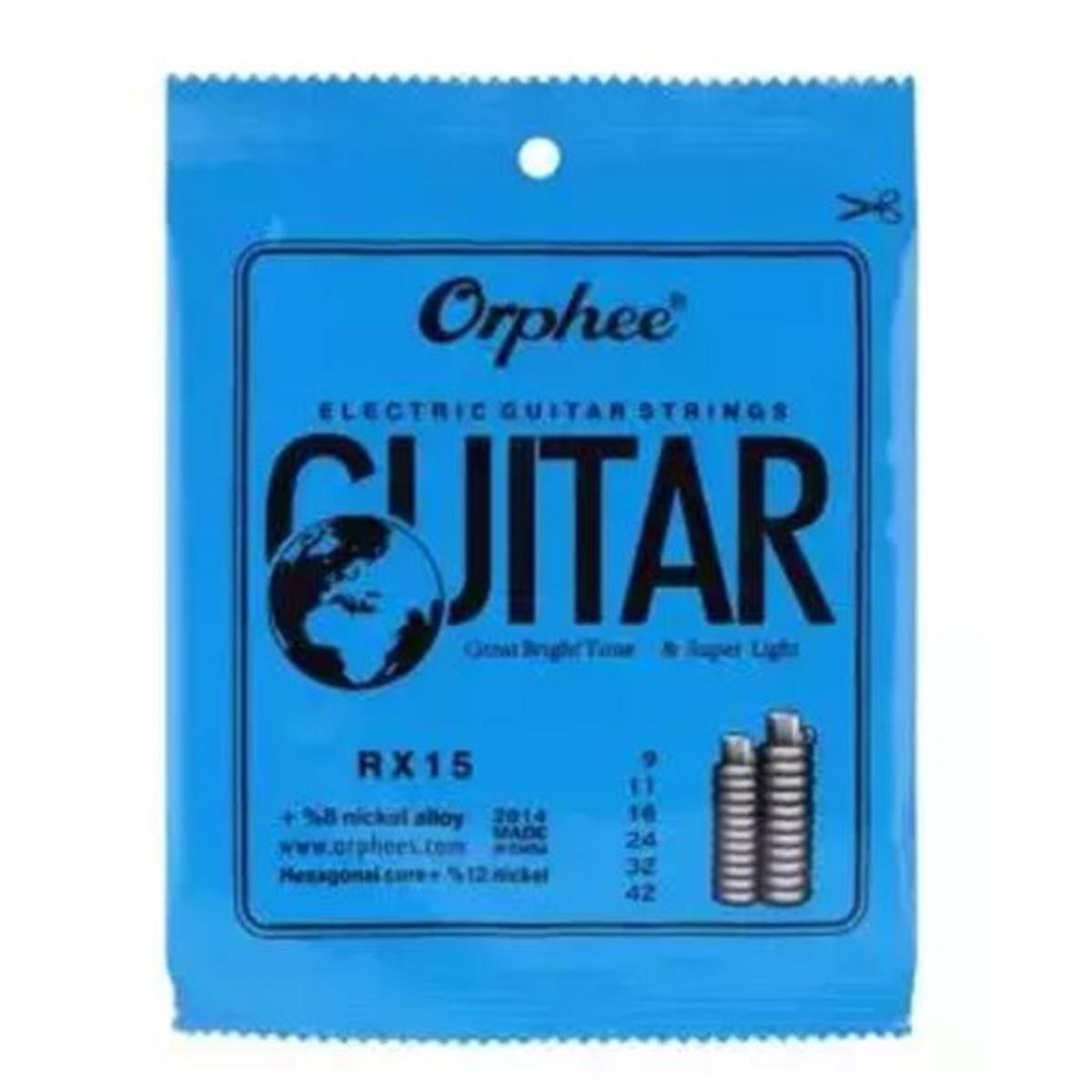 Picture of Orphee RX15 6pcs Electric Guitar String Set (009-042) Nickel Alloy String - Silver