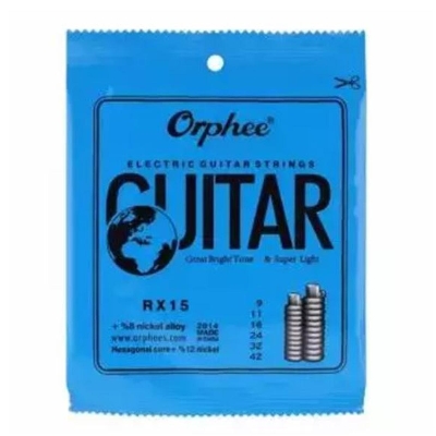Picture of Orphee RX15 6pcs Electric Guitar String Set (009-042) Nickel Alloy String - Silver
