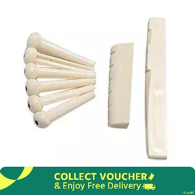 Picture of 1 Set Acoustic Guitar Bridge Pins, Saddle And Nut