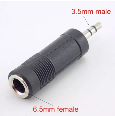 Picture of 3.5mm Male To 6.5mm Female Adapter 3.5 Plug To 6.5 Jack Stereo Audio Adaptor For Microphone Headphone AUX Cable Convertor - 1PCS