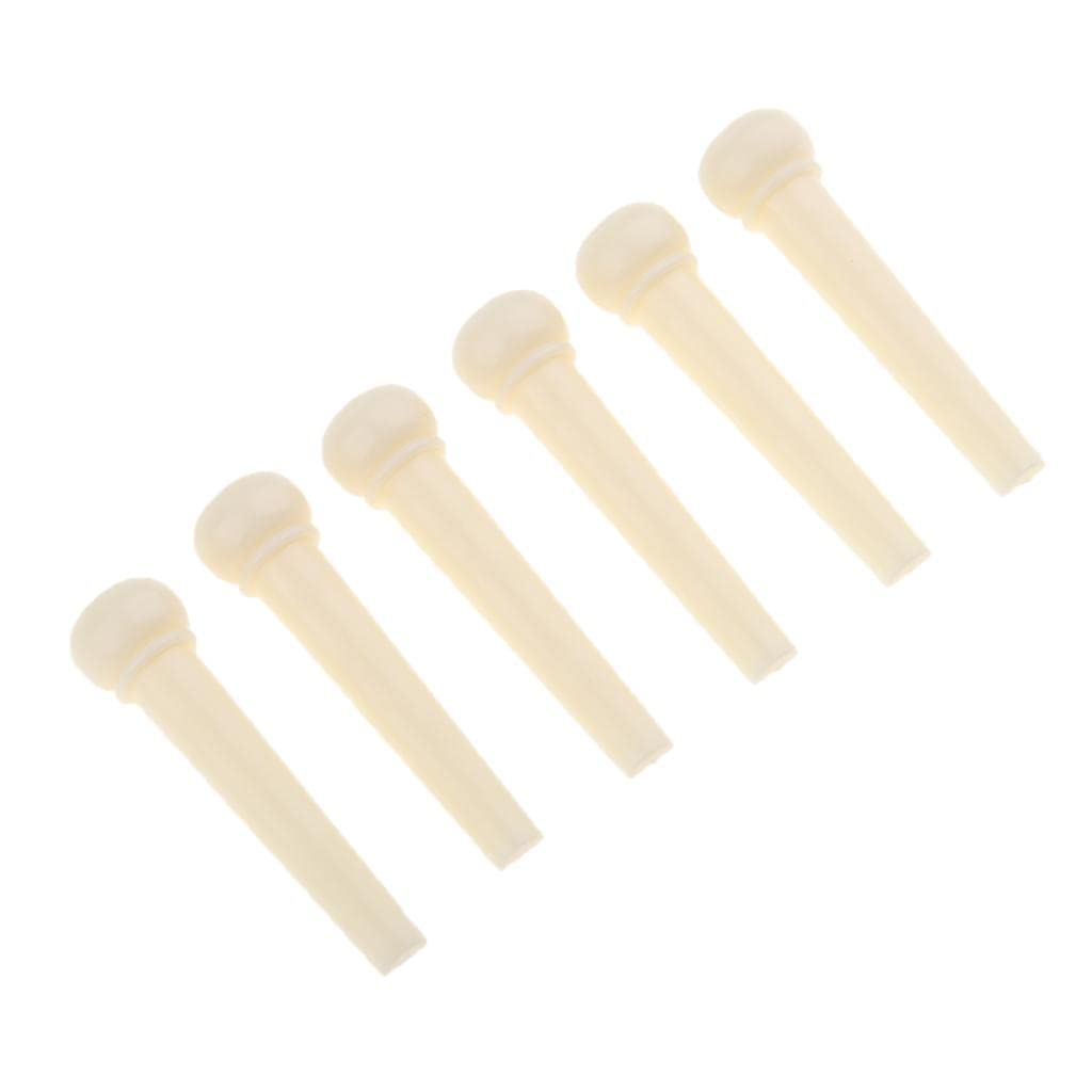 Picture of 6 Pcs Bridge Pins For Acoustic Guitar - White and black