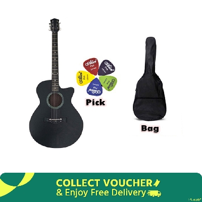 Picture of Best Beginner choice New Accoustic Guitar + picks - Black
